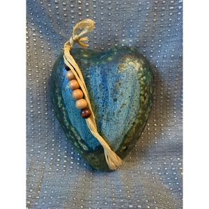 Artisan ceramic heart that rattles